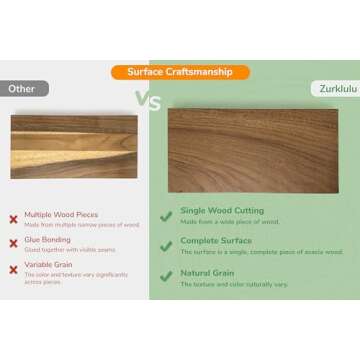 Elegant 16" Acacia Wood Riser Stand for Home Décor