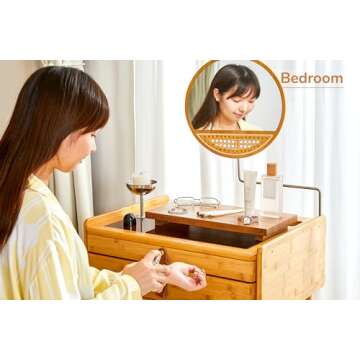 Elegant 16" Acacia Wood Riser Stand for Home Décor