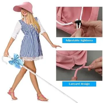 Liitrsh 3 Pcs Halloween Shepherdess Costume Includes Pink Vintage Old Fashioned Bonnet Shepherds Staff for Women Halloween Cosplay Party