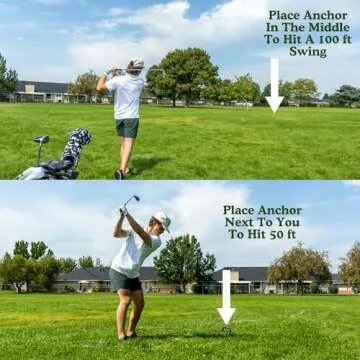 Diochey Creations Golf Ball on a String Golf Swing Trainer | 100 Feet of Swing Feedback | Practice at Home or Park | 4 Layer Ball on a Rope | Quick Practice and Training at a Nearby Park