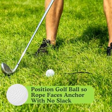 Diochey Creations Golf Ball on a String Golf Swing Trainer | 100 Feet of Swing Feedback | Practice at Home or Park | 4 Layer Ball on a Rope | Quick Practice and Training at a Nearby Park