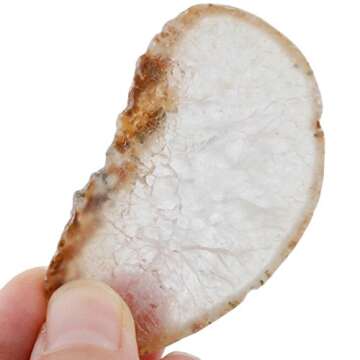 Rockcloud 10 Pcs Agate Light Table Slices, Healing Crystals Geode Stones,Irregular Home Decoration Jewelry Making,Natural Color