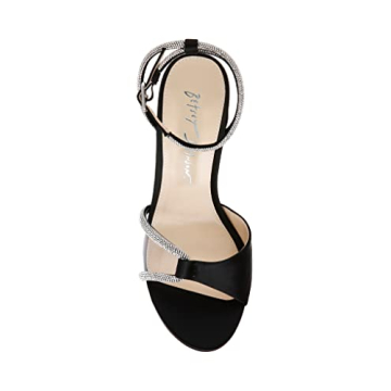 Betsey Johnson Vera Heeled Sandal - Black Satin Elegance
