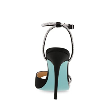 Betsey Johnson Vera Heeled Sandal - Black Satin Elegance