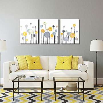 Abstract watercolor painting 3 Piece framed Canvas Wall Art for living room bathroom Wall Decor Canv...