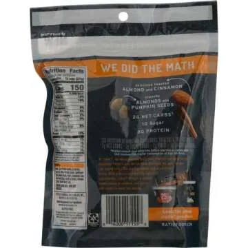 Ratio Trio Toasted Almond Granola Cereal, 1g Sugar, Keto Friendly, 8 oz Resealable Cereal Bag