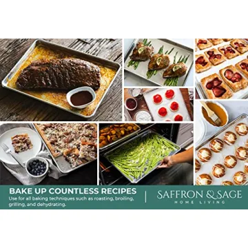 Commercial Quality Cookie Sheet Pan Set by Saffron & Sage