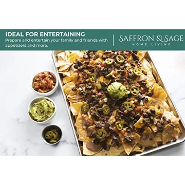 Commercial Quality Cookie Sheet Pan Set by Saffron & Sage