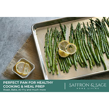 Commercial Quality Cookie Sheet Pan Set by Saffron & Sage