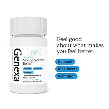 Genexa Motion Sickness Relief Tablets for All-Natural Nausea Relief