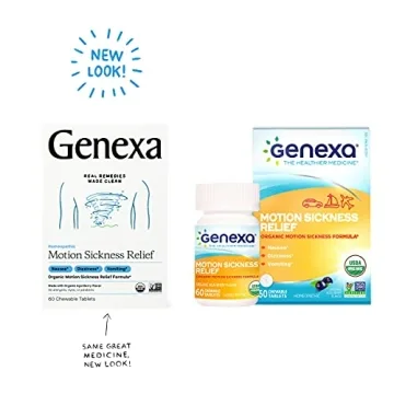 Genexa Motion Sickness Relief Tablets for All-Natural Nausea Relief