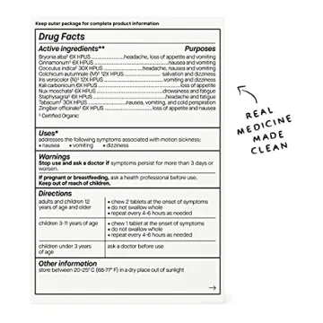 Genexa Motion Sickness Relief Tablets for All-Natural Nausea Relief