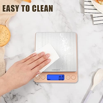 CHWARES Food Scale - Rechargeable Kitchen Scale with Tare Function