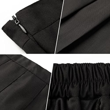 TAMIFLY Women's Stylish Black Pleated Tennis Skirt