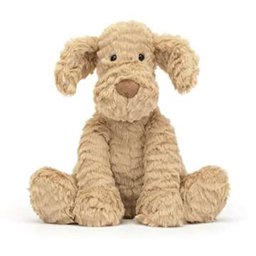 Jellycat Fuddlewuddle Puppy Stuffed Animal, Medium 9 inches - Dogs and Puppies Plush Toy - Classic Children's Gift