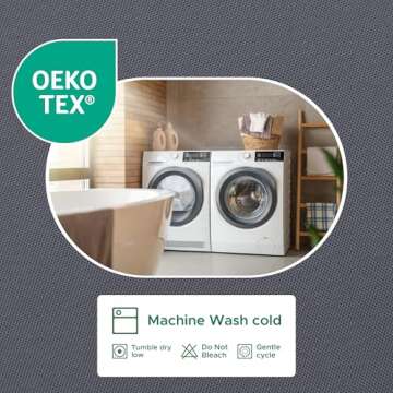 Biscaynebay Hotel Quality Fabric Shower Curtain Liner 72 Inch by 72 Inch, Dark Grey Water Resistant Bathroom Curtains Liners, Rust Resistant Grommets Top Weighted Bottom Hem Machine Washable