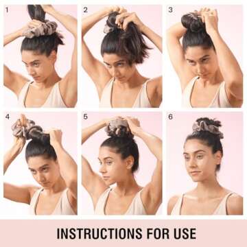 BLINKEEN Heatless Curling Scrunchie, Heatless Hair Curler to Sleep In, No Heat Curls for Long Hair, Soft Sleep Hair Roller (Navy blue)