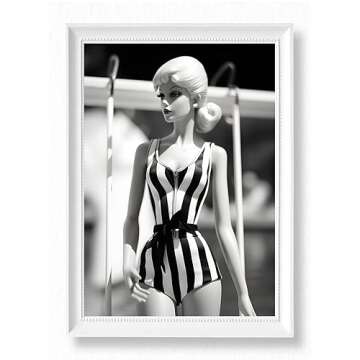 Brooke & Vine Barbie Retro Doll Empowerment Fashion Poster for Teen Room Decor