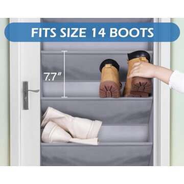 MISSLO Over-the-Door Shoe Rack for 12 Pairs