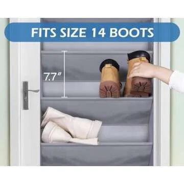 MISSLO Over-the-Door Shoe Rack for 12 Pairs