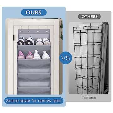 MISSLO Over-the-Door Shoe Rack for 12 Pairs