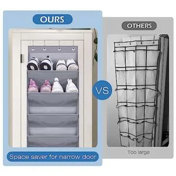 MISSLO Over-the-Door Shoe Rack for 12 Pairs