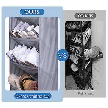 MISSLO Over-the-Door Shoe Rack for 12 Pairs