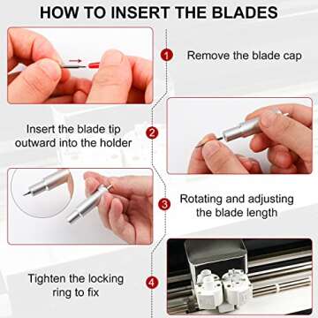 CAREGY 60 PCS Replacement Cutting Blades for All Projects