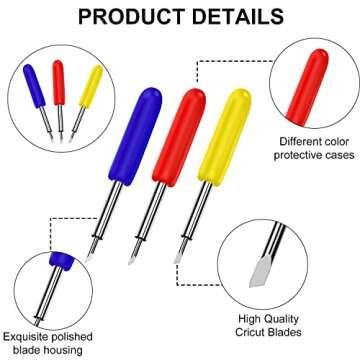 CAREGY 60 PCS Replacement Cutting Blades for All Projects
