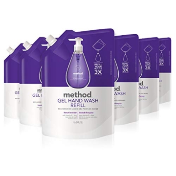 Method Gel Hand Soap Refill - French Lavender, Biodegradable & Eco-Friendly - 34 fl oz (Pack of 6)