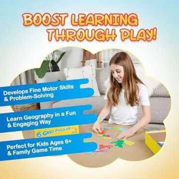 GeoToys GeoPuzzle Set of 6 Country-Shaped Jigsaw Puzzles