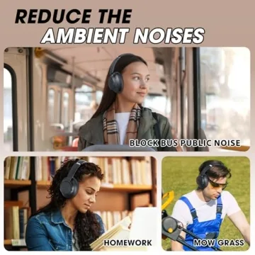 BERIBES Noise Cancelling Headphones with 70H Playtime