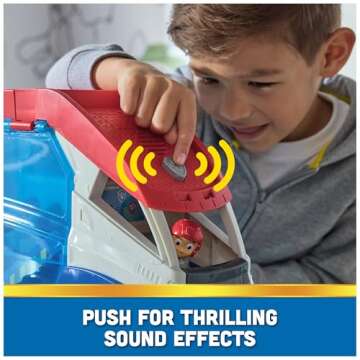 Paw Patrol, Transforming PAW Patroller with Vehicle Launchers, Lights & Sounds, Ryder Action Figure & ATV Toy Car, Kids Toys for Boys & Girls Ages 3+