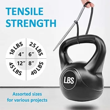 Assorted UV Resistant Zip Ties - 400 Pack by ANOSON