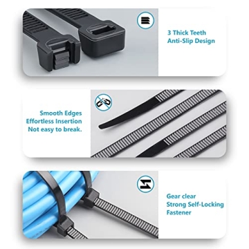 Assorted UV Resistant Zip Ties - 400 Pack by ANOSON