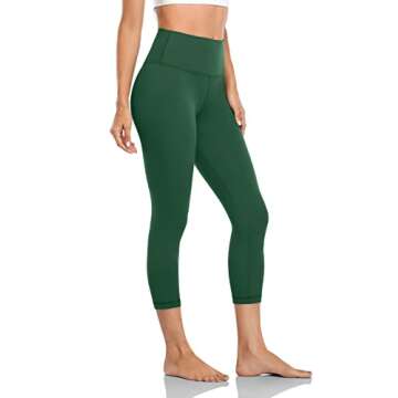 HeyNuts High Waisted Yoga Capris for Women - Buttery Soft Leggings