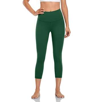 HeyNuts High Waisted Yoga Capris for Women - Buttery Soft Leggings