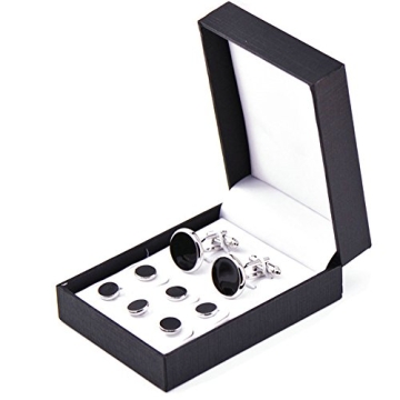 Zealmer Men’s Tuxedo Shirt Studs & Cufflinks Set