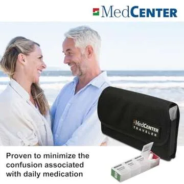 MedCenter 7 Day Travel Pill Organizer - Durable & Portable