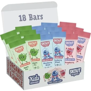 Skout Organic Real Food Bars for Kids Variety Pack 18 Pack