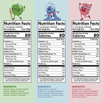 Skout Organic Real Food Bars for Kids Variety Pack 18 Pack