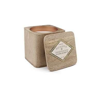 Paddywax Eucalyptus & Sandalwood Candle in Mango Wood