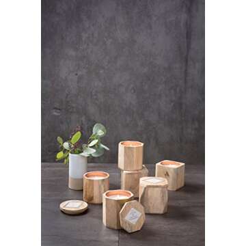 Paddywax Eucalyptus & Sandalwood Candle in Mango Wood