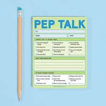 Knock Knock 1-Count Pep Talk Nifty Note Pad, Funny Notepads for Coworkers, Friends, Parent Pep Talks Message Pads, 4 x 5.25-inches