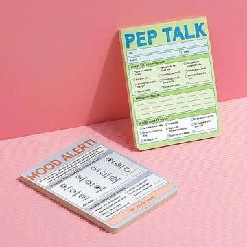 Knock Knock 1-Count Pep Talk Nifty Note Pad, Funny Notepads for Coworkers, Friends, Parent Pep Talks Message Pads, 4 x 5.25-inches
