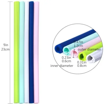 Reusable Silicone Straws - Eco-friendly & Easy to Clean