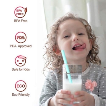 Reusable Silicone Straws - Eco-friendly & Easy to Clean