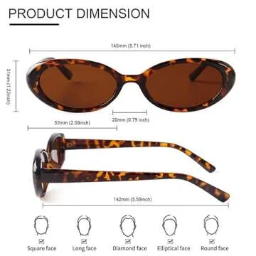 VIA LEECA Retro Oval Sunglasses for Trendy Protection