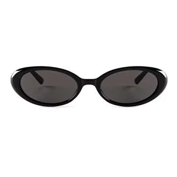VIA LEECA Retro Oval Sunglasses for Trendy Protection