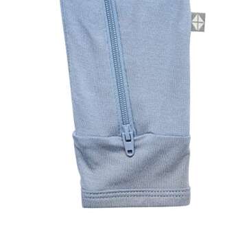 KYTE BABY Unisex Rayon Made From Bamboo, Zippered Rompers, (0-3 Months, Slate)